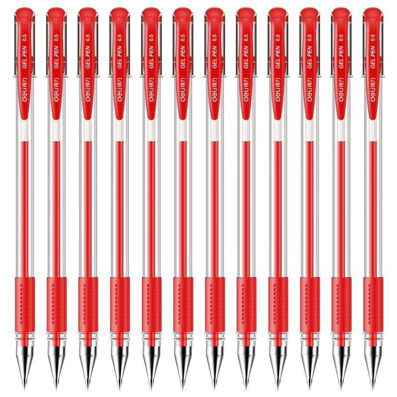 中性笔0.5mm，(12支盒)，/0.5红