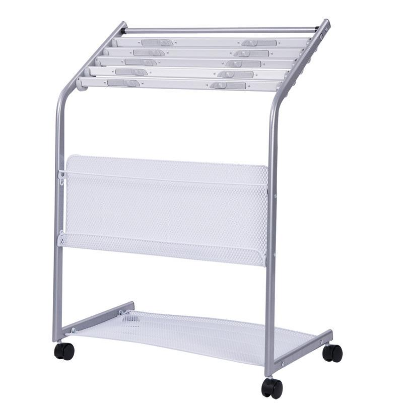 五层铝合金夹条报纸架报刊架书架