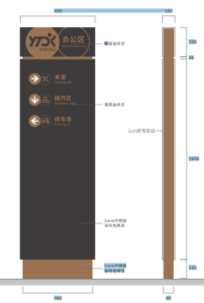 户外立式指引牌地下停车场